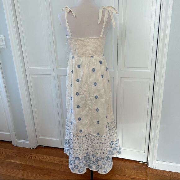 American Eagle Outfitters Blue and Off-White Floral Maxi Dress L - Picture 11 of 16